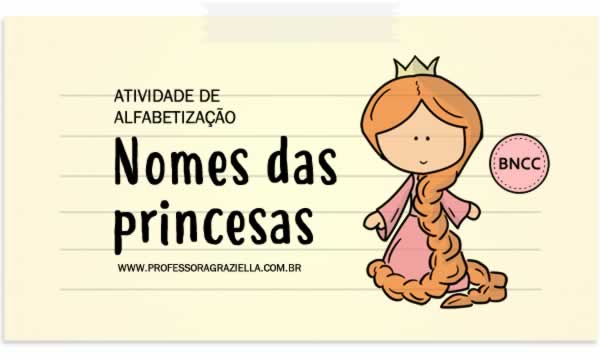 ALFABETIZACAO - nomes das princesas