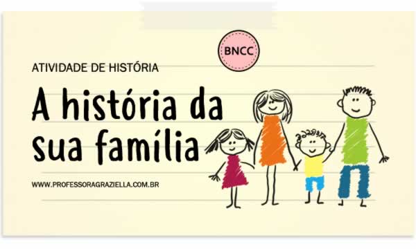 Atividade de História – A história da sua família – Professora Graziella –  Atividades e tarefas prontas para a sala de aula
