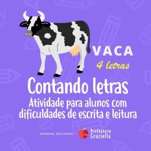 Contando letras: atividade para alunos com dificuldade de leitura e escrita